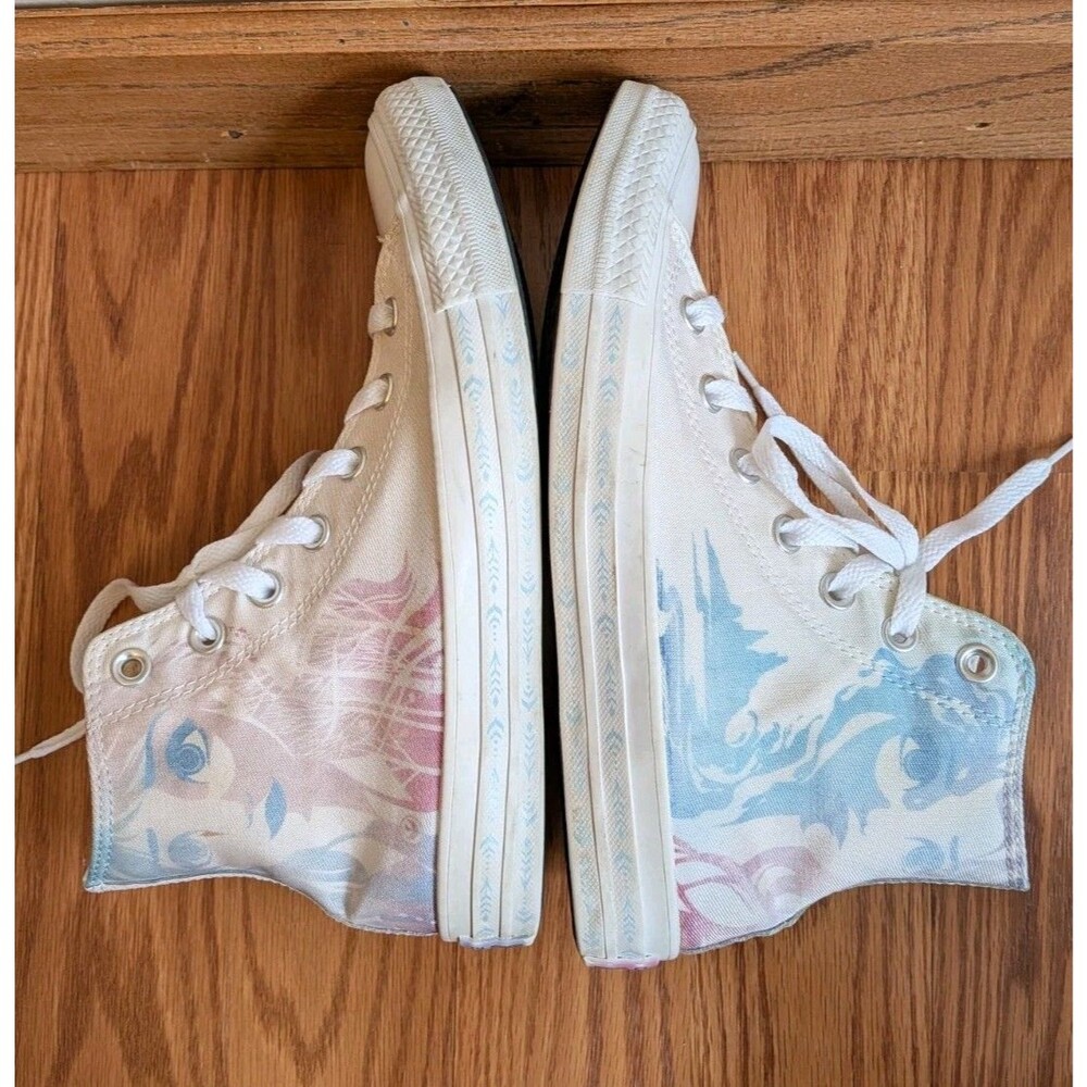 Converse All Star Disney Frozen 2 Movie Elsa Hi-Tops Chuck Taylor Womens Size 8 - Picture 3 of 13